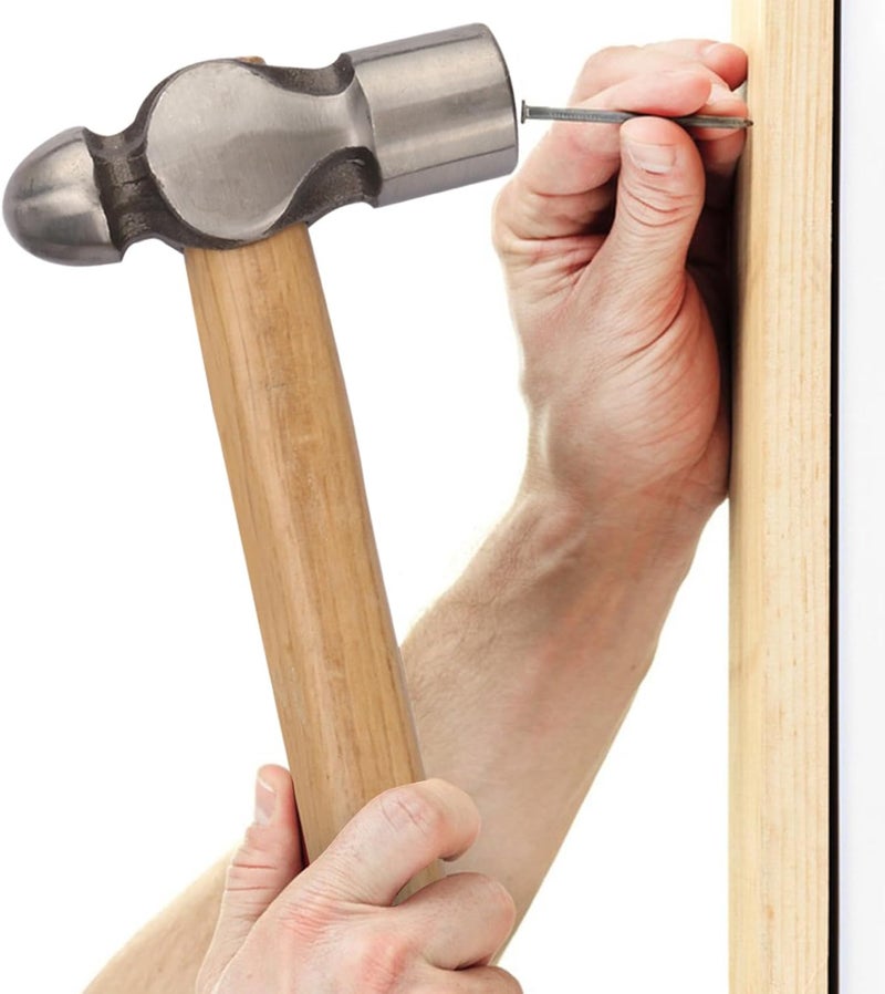 GENHAKON 3 Packs Ball Peen Hammer Set, 16oz & 24oz & 32oz, Ball Pein Hammers with Forged Steel Head & Wood Handle, by . - Image 5